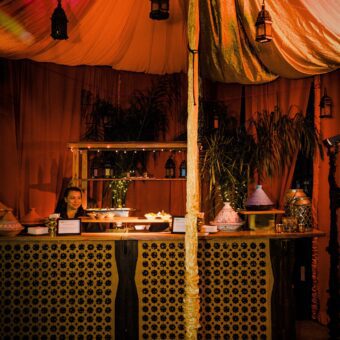 Moroccan food station tent